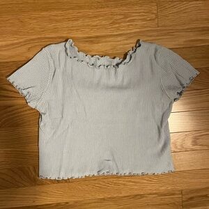 Brandy Melville blue cropped tee